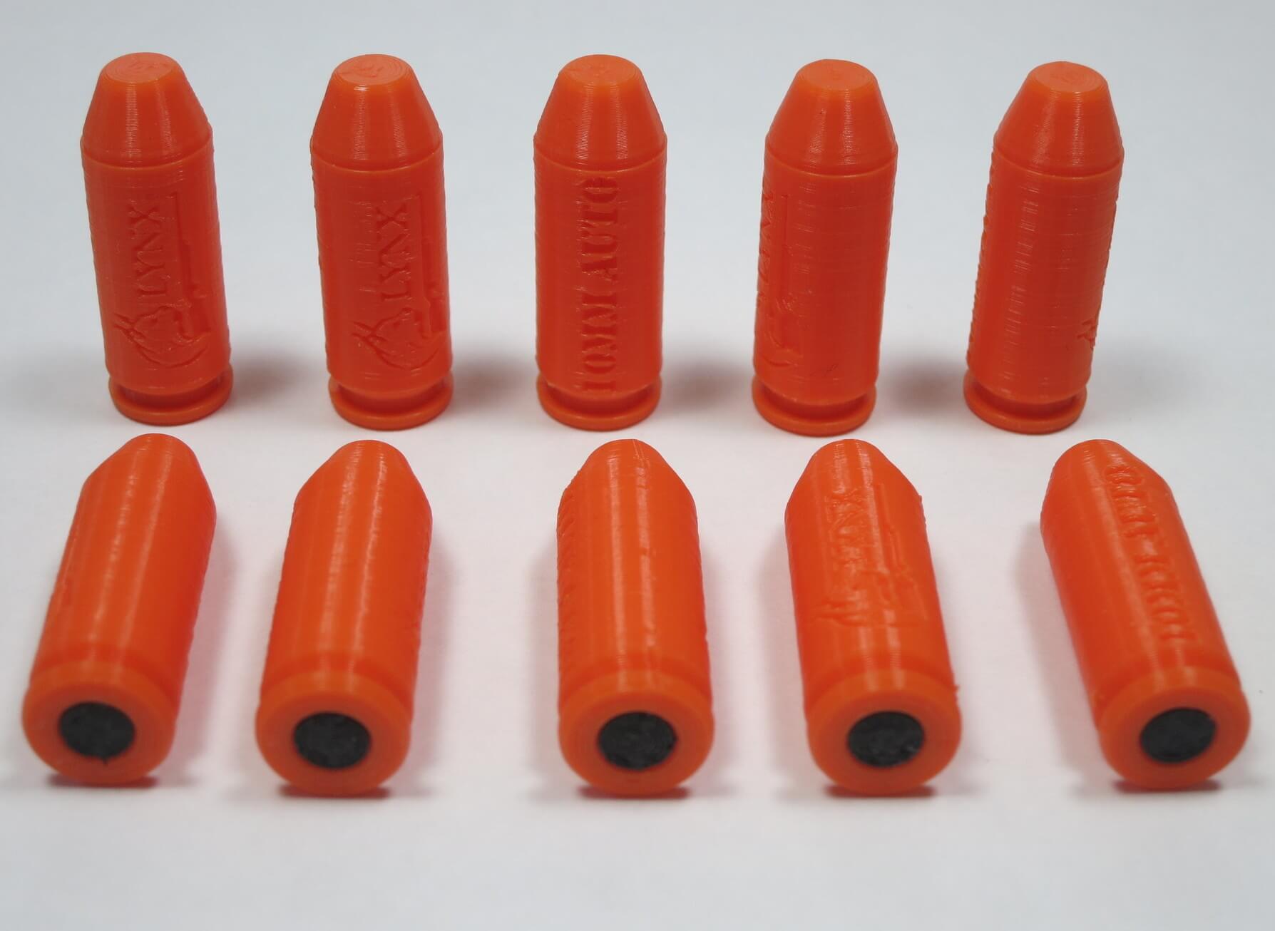 Plastic 10mm Snap Caps Orange-4