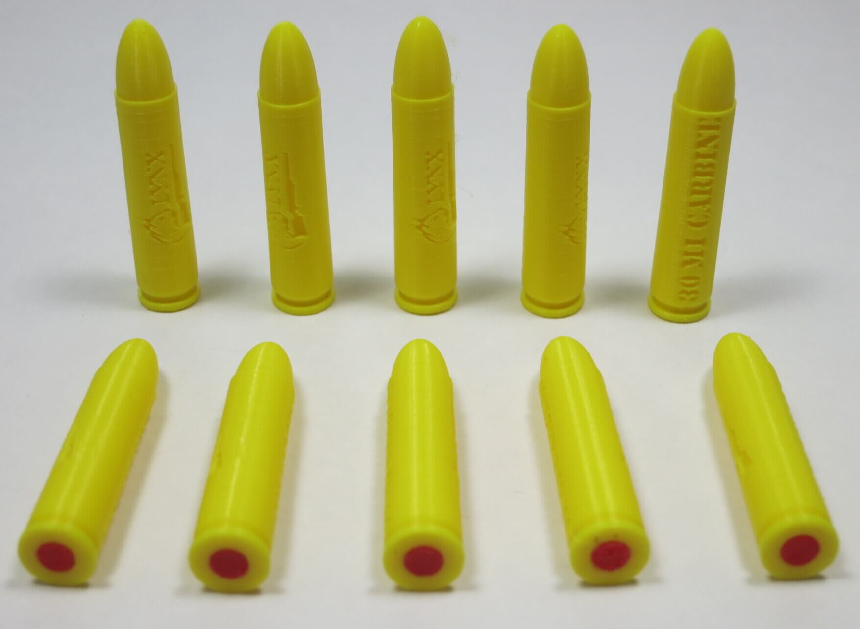 Plastic 30 Carbine Snap Caps Yellow-4