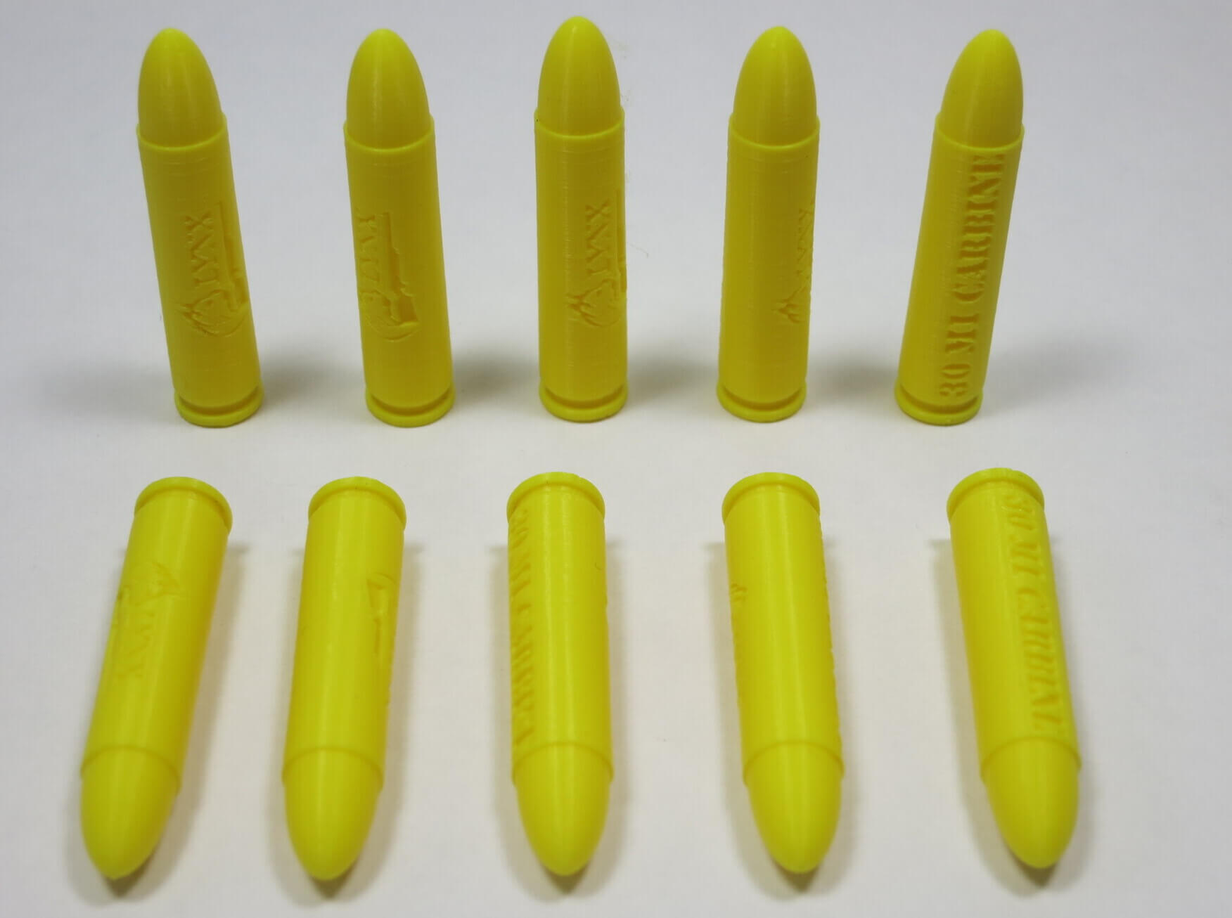Plastic 30 Carbine Snap Caps Yellow-5