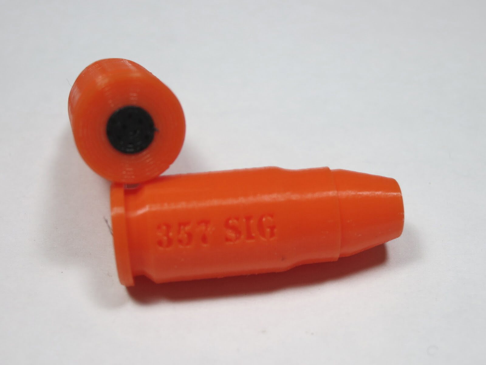Plastic 357 SIG snap caps orange-1