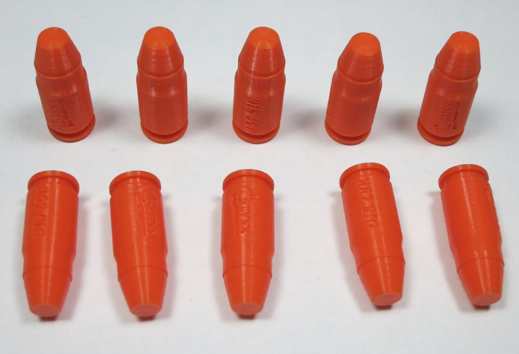 Plastic 357 SIG snap caps orange-5