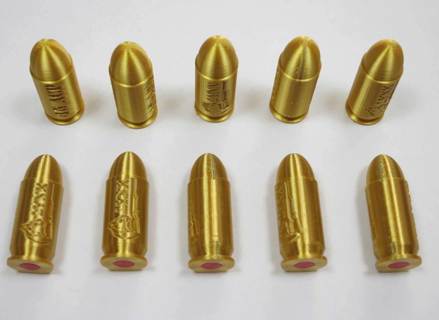 45 ACP plastic snap caps gold-3