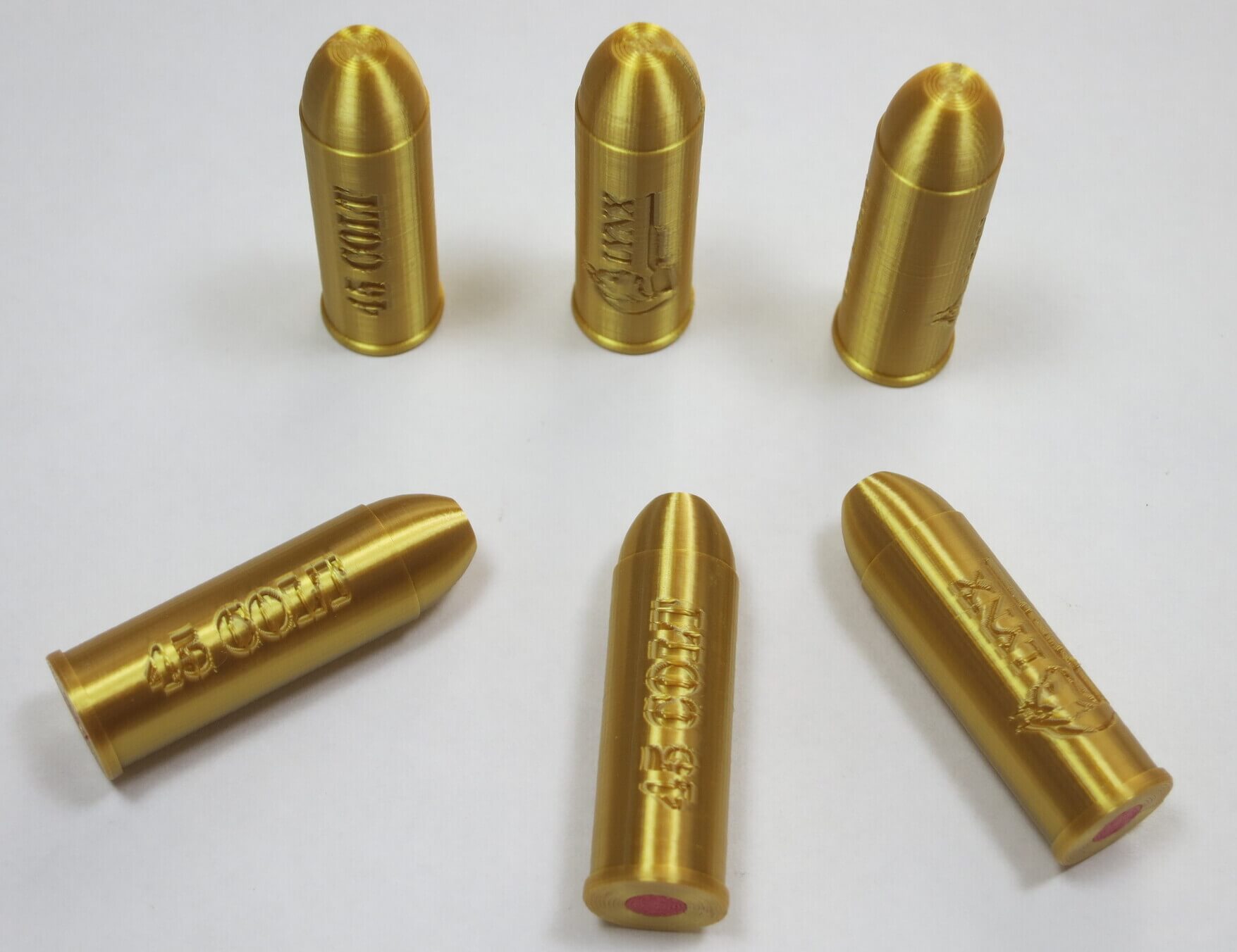 45 Colt plastic snap caps gold-2